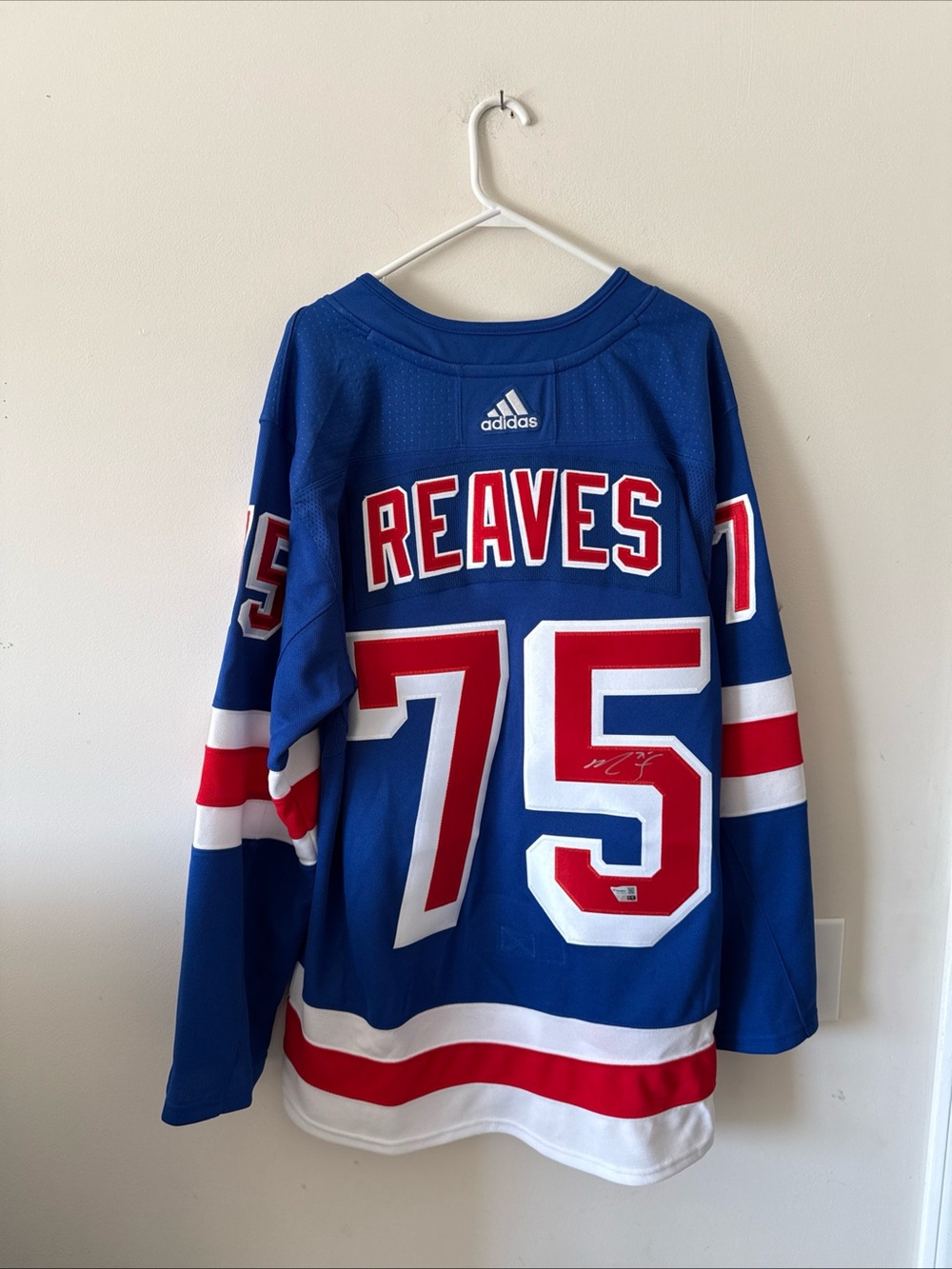 Men’s adidas Ryan Reaves #75 Signed New York Rangers Jersey Sz 54 - NWT RARE*